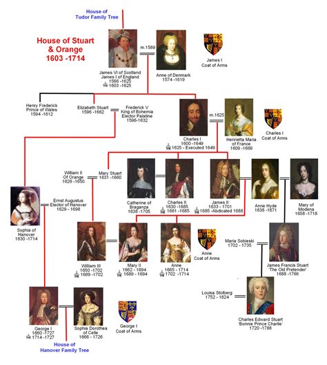 albero genealogico tudor stuart|stuart family tree 1715.